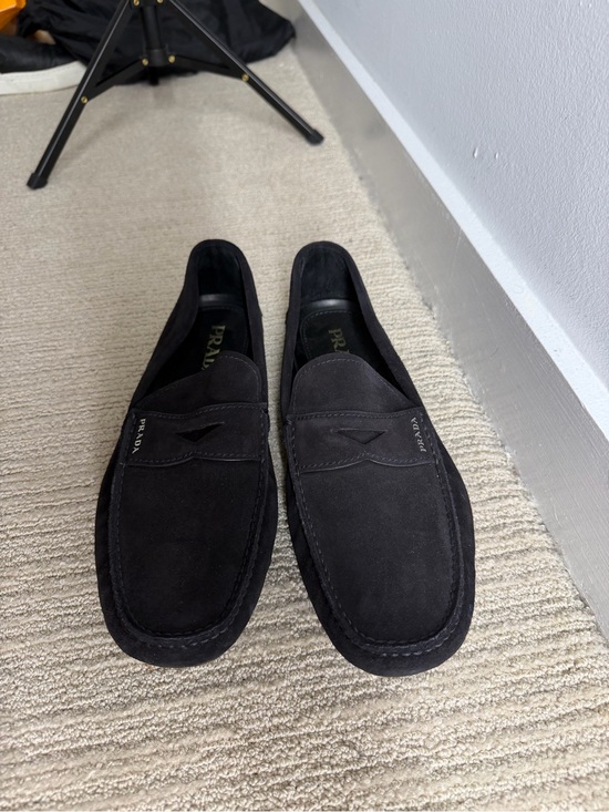 Ada Black Suede Penny Loafers main image 5